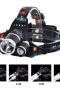 ไฟฉาย 3000 LM CREE T 6 LED พร้อมที่ชาร์จแบตเตอรี่สีดำ