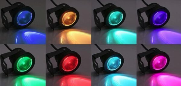 ไฟใต้น้ำ ไฟสระน้ำพุเปลี่ยนสีได้ พร้อมรีโมท LED RGB Underwater 10W DC12V - Image 5