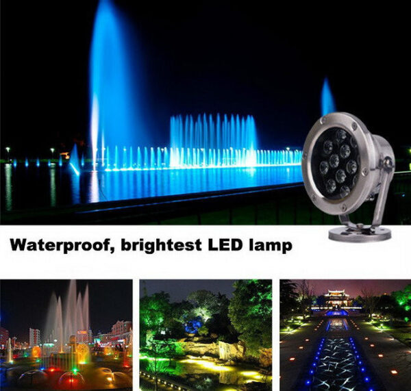 ไฟใต้น้ำ ไฟสระว่ายน้ำ ไฟประดับใต้นํ้าพุ12วัตต์ LED Uuder Water Pool light 12W RGB - Image 2