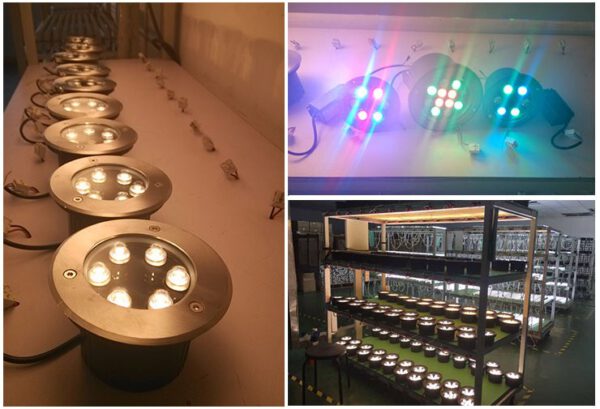 ไฟฝังพื้น โคมไฟส่องต้นไม้แบบฝังพื้น 6วัตต์ LED Underground light (แสงวอร์มไวท์) - Image 2