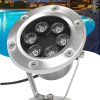 โคมไฟใต้น้ำเปลี่ยนสี LED ไฟน้ำพุแบบขาตั้งปรับองศาได้ 6W RGB