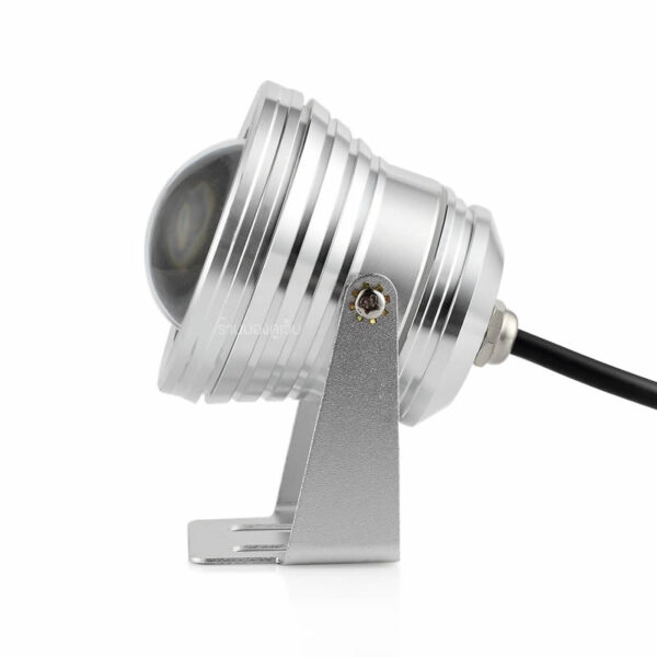 ไฟใต้น้ำ ไฟสระน้ำพุ พร้อมรีโมท LED RGB Underwater COB10W DC12V (โคมสีเงิน) - Image 4