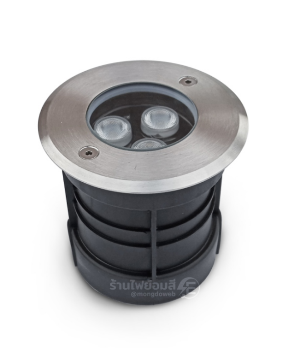 โคมไฟฝังพื้น 3วัตต์ แสงวอร์มไวท์ 3W LED Uplight ip68